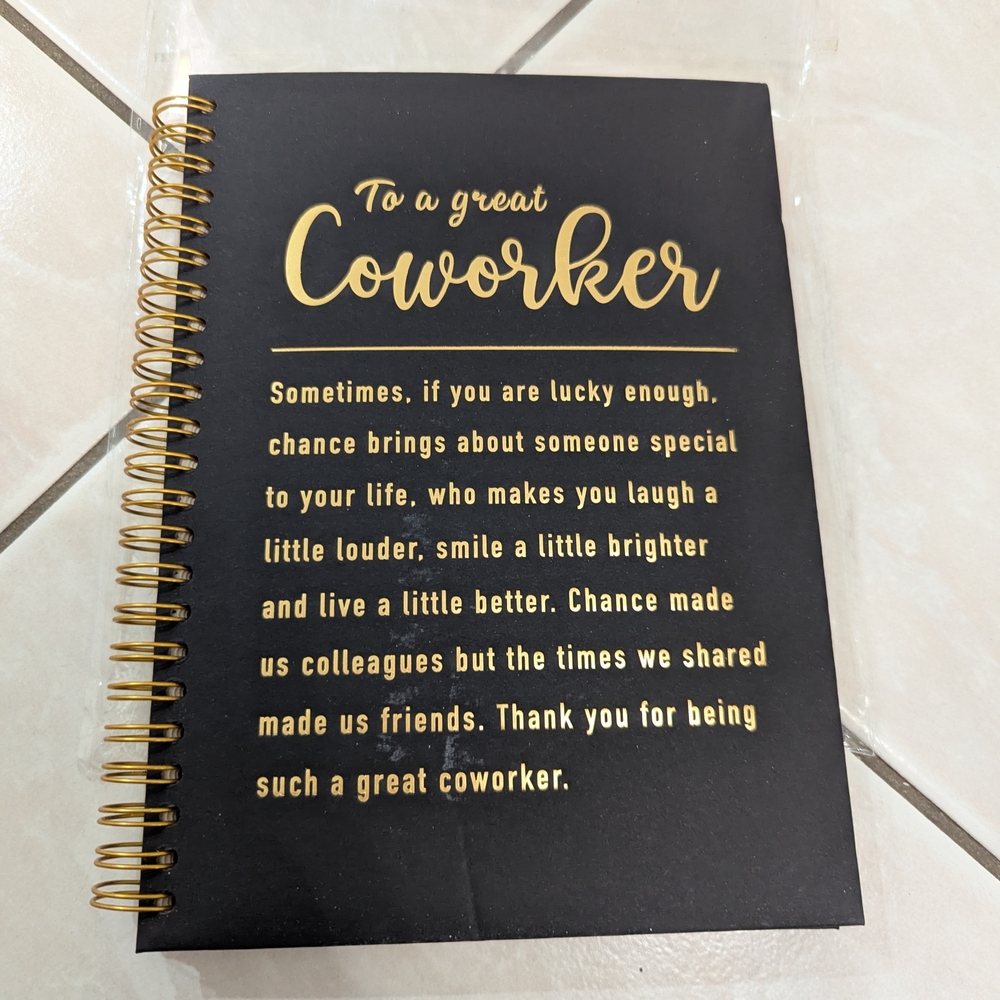 New Spiral Notebook for Coworkers/Colleagues With Beautiful Message